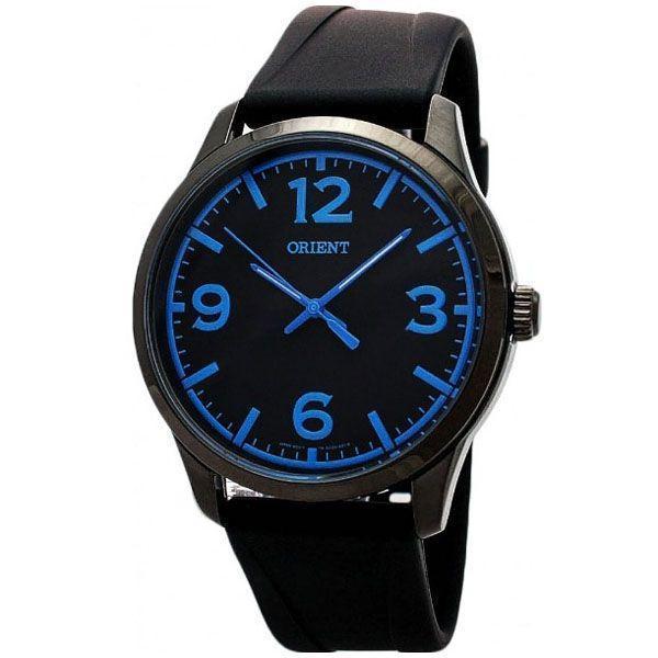 Orient Orient QC0U006B (FQC0U006B)  FQC0U006B  мужские часы черный циферблат, браслет  — вид спереди