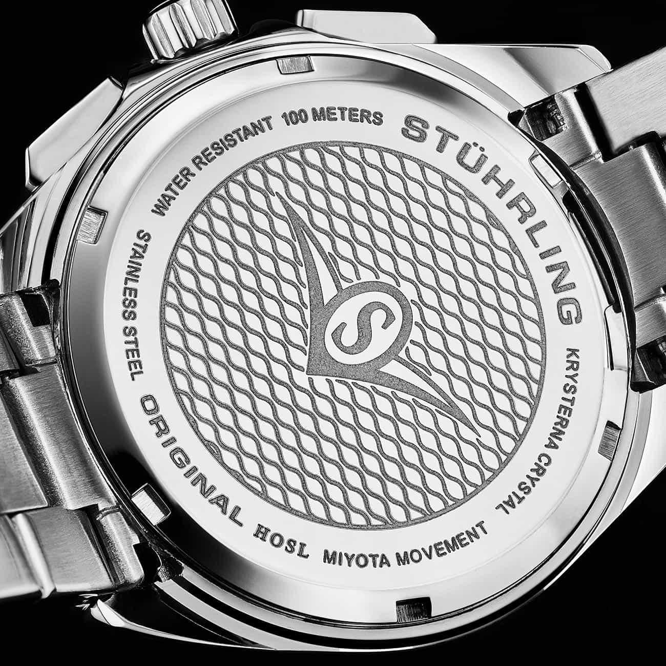 Stuhrling Stuhrling Aquadiver 4016.1,  сша мужские часы на браслете нержавеющая сталь боковой вид