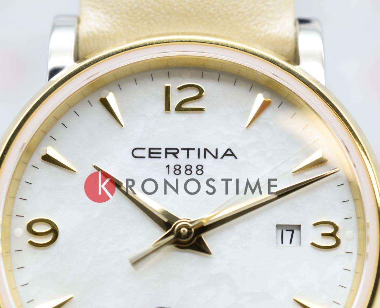 Certina Certina DS Caimano Ladies Titanium C017.210.56.117.00,  швейцария женские часы на браслете кожаный боковой вид