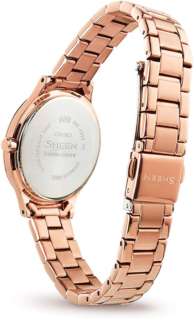 Casio Casio Sheen SHE-4533PG-4AUER, sheen япония женские часы на браслете сталь с ip покрытием боковой вид