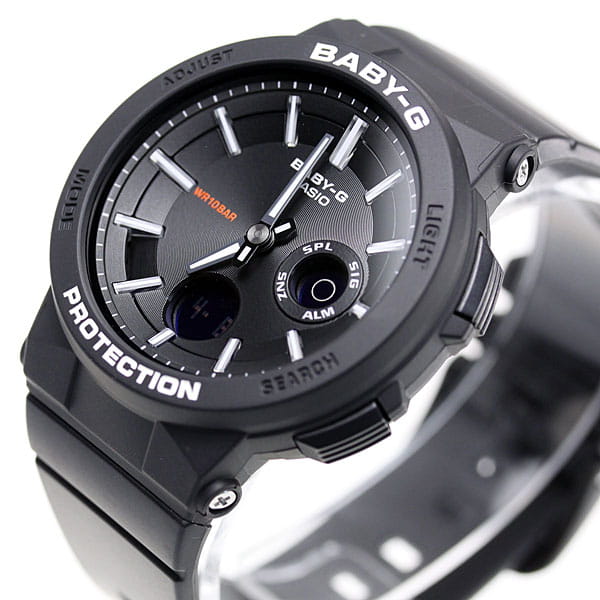 Casio Casio Baby-G BGA-255-1A кварцевые женские часы часы крупный план черный циферблата