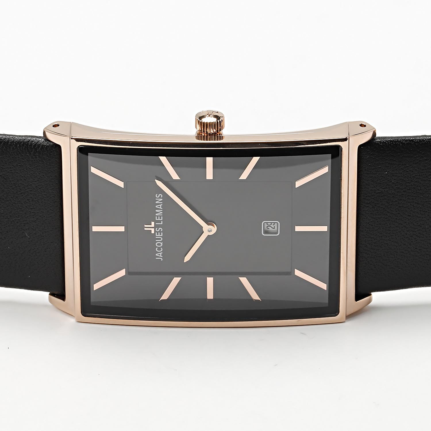 Jacques Lemans Jacques Lemans York 1-1602E,  австрия мужские часы на браслете кожаный боковой вид