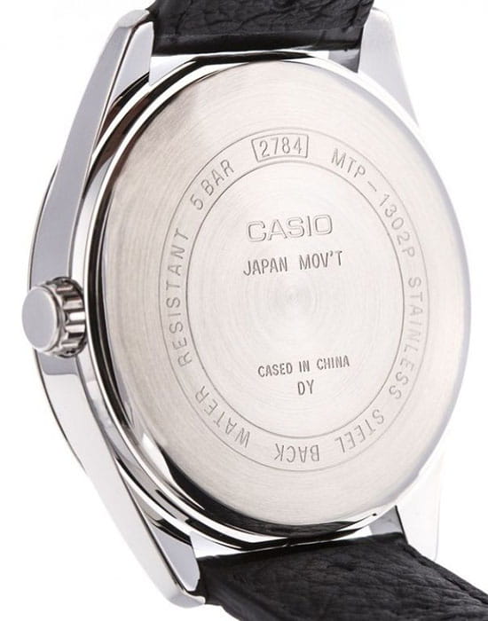 Casio MTP-1302PL-7B мужские часы застежка крупным планом