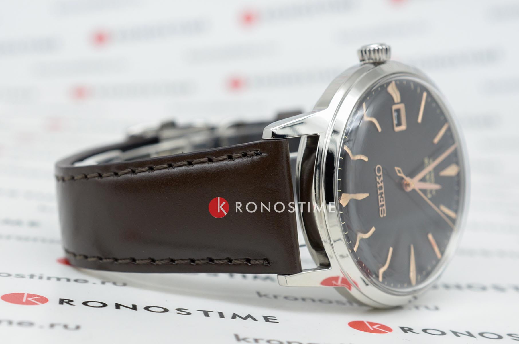 Seiko Seiko Presage SRPJ17J1 мужские часы зеленый циферблат на запястье