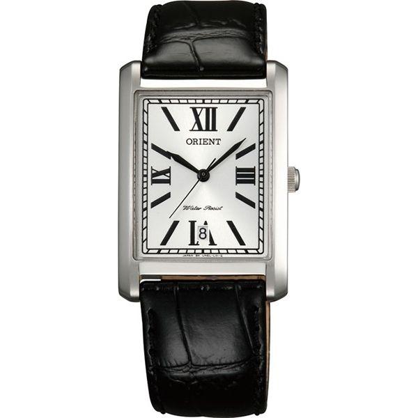 Orient Orient UNEL004W (FUNEL004W)  FUNEL004W  женские часы белый циферблат, браслет кожа + текстиль — вид спереди
