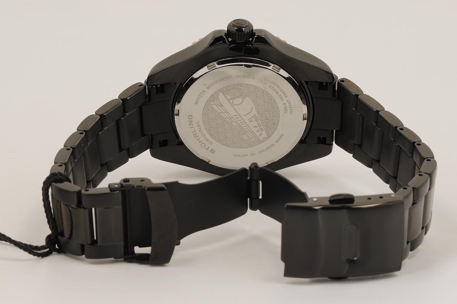 Stuhrling Stuhrling Aquadiver 3950A.9 мужские часы черный циферблат на запястье