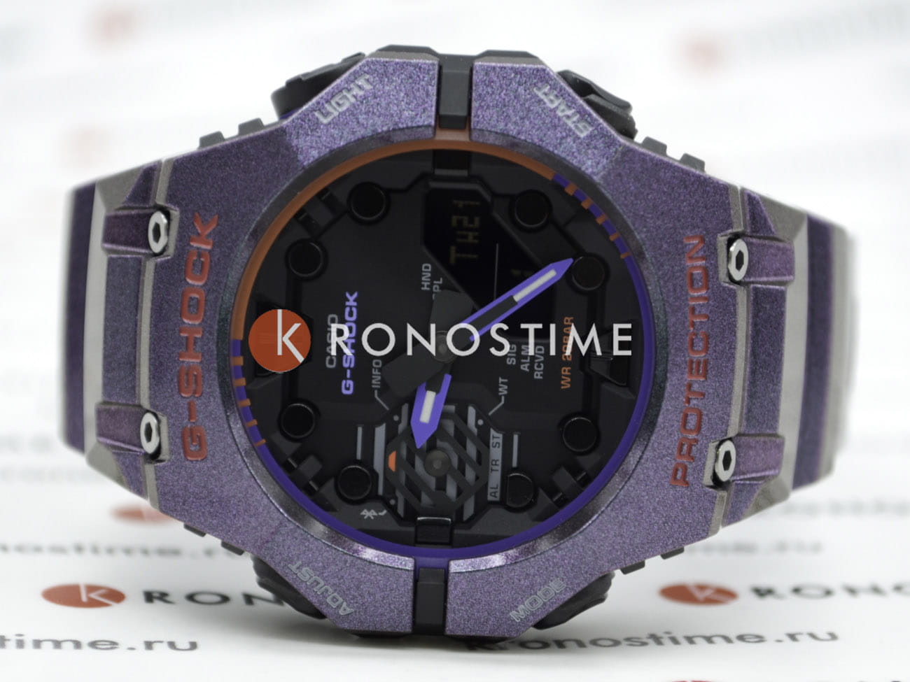 Casio Casio G-Shock GA-B001AH-6ADR (GA-B001AH-6A) электронные мужские часы часы крупный план антрацитовый циферблата