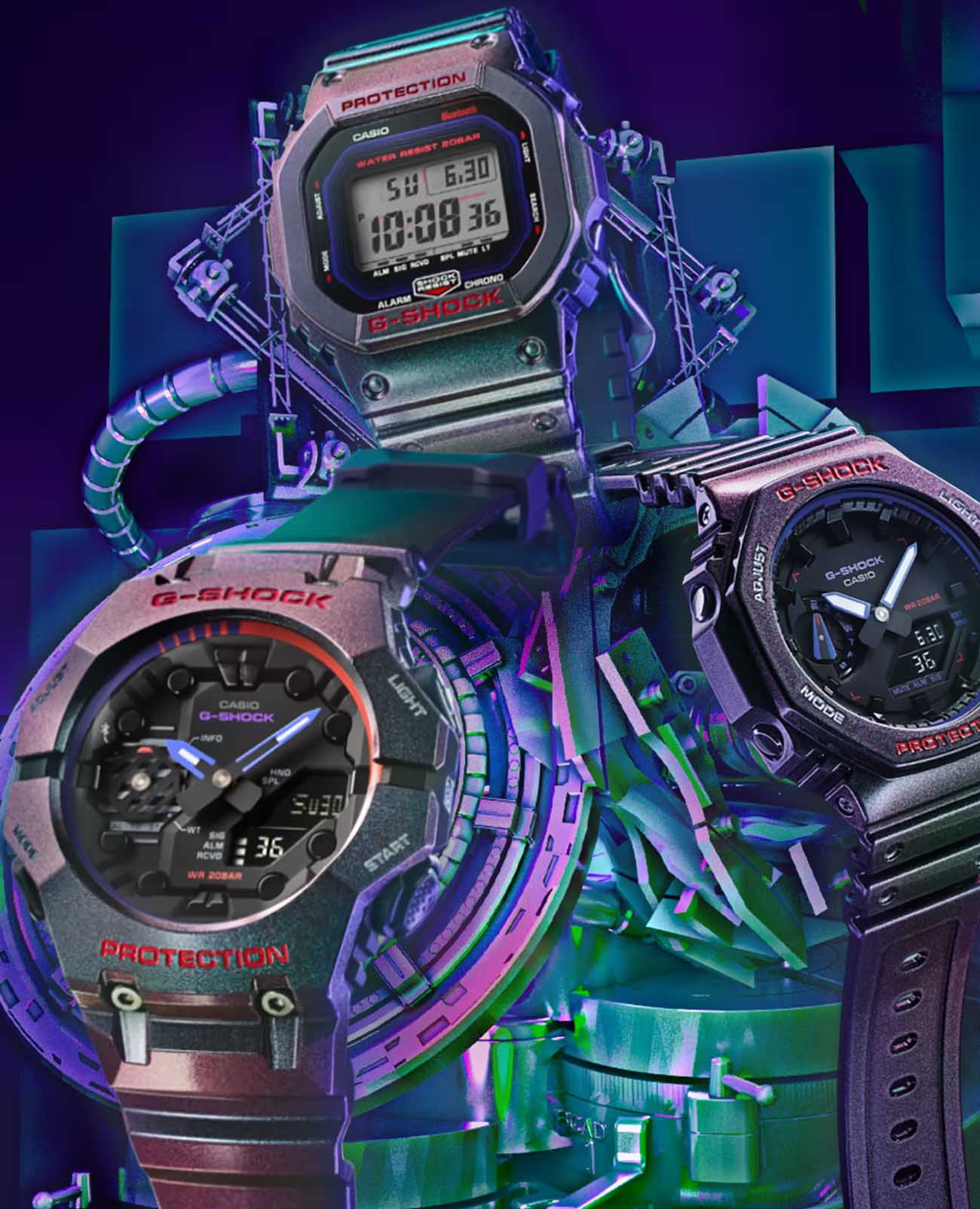 Casio Casio G-Shock GA-B001AH-6ADR (GA-B001AH-6A) мужские часы антрацитовый циферблат на запястье