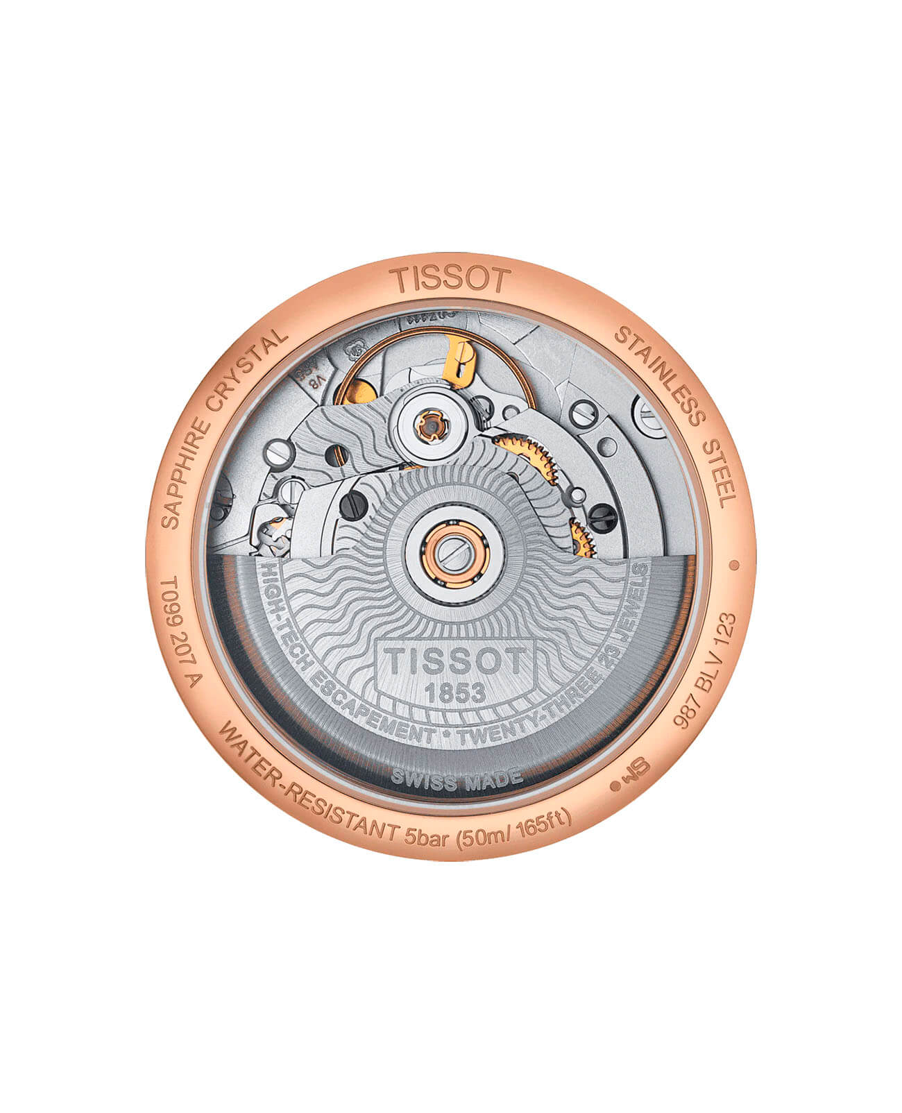 Tissot Tissot Chemin des Tourelles Powermatic 80 Lady T099.207.36.448.00, t-classic швейцария женские часы на браслете кожаный боковой вид