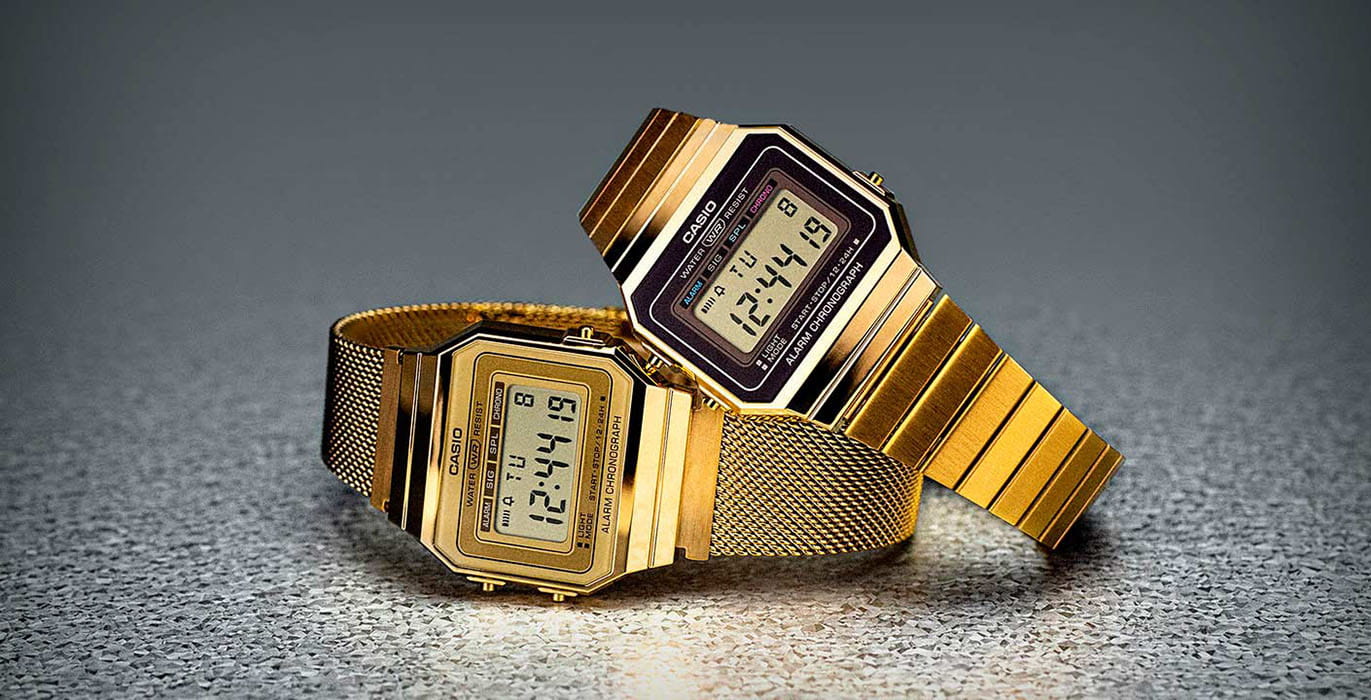 Casio Casio Collection A700WEG-9A мужские часы черный циферблат на запястье