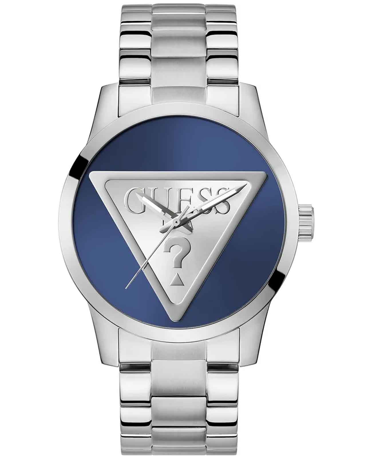 Guess Guess Trend GW0782G3  GW0782G3 кварцевые мужские часы синий циферблат, браслет нержавеющая сталь — вид спереди