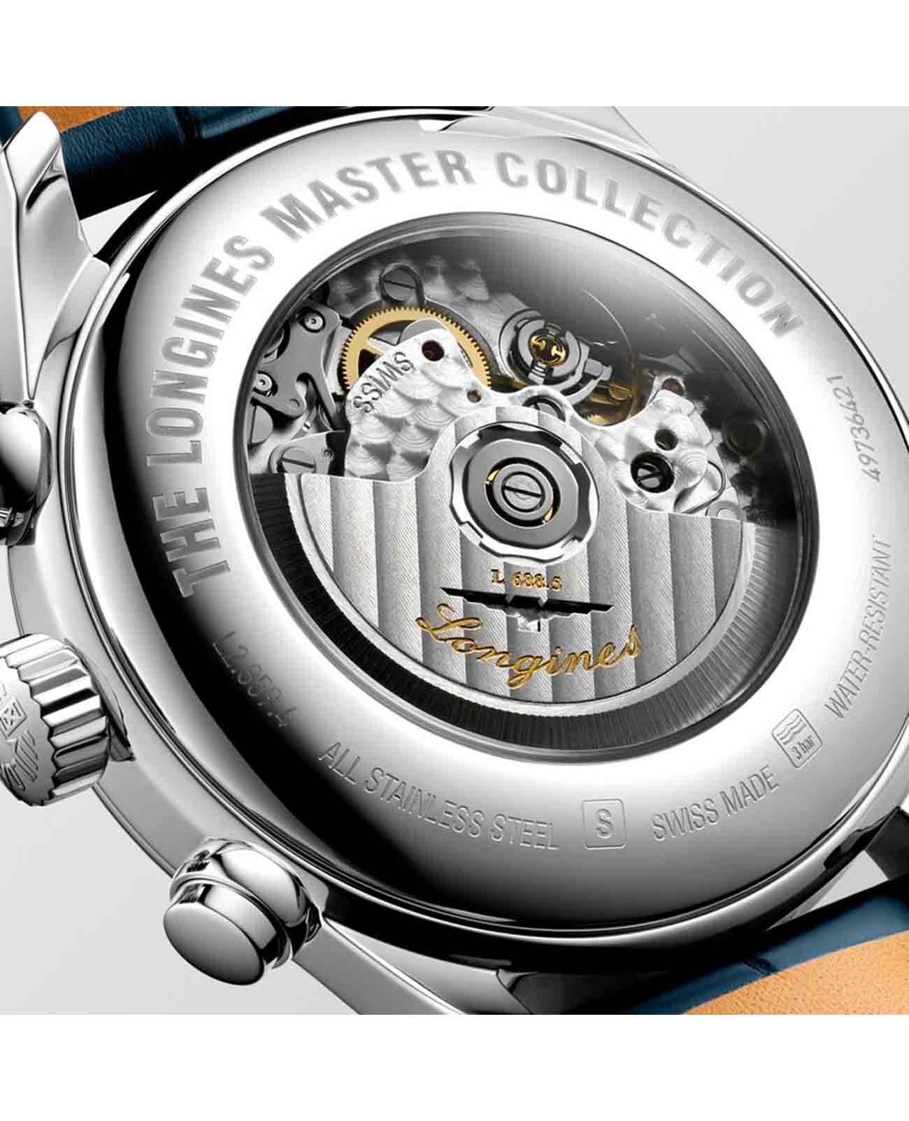 Longines Longines Master Collection L2.859.4.92.0  мужские часы синий циферблат на запястье