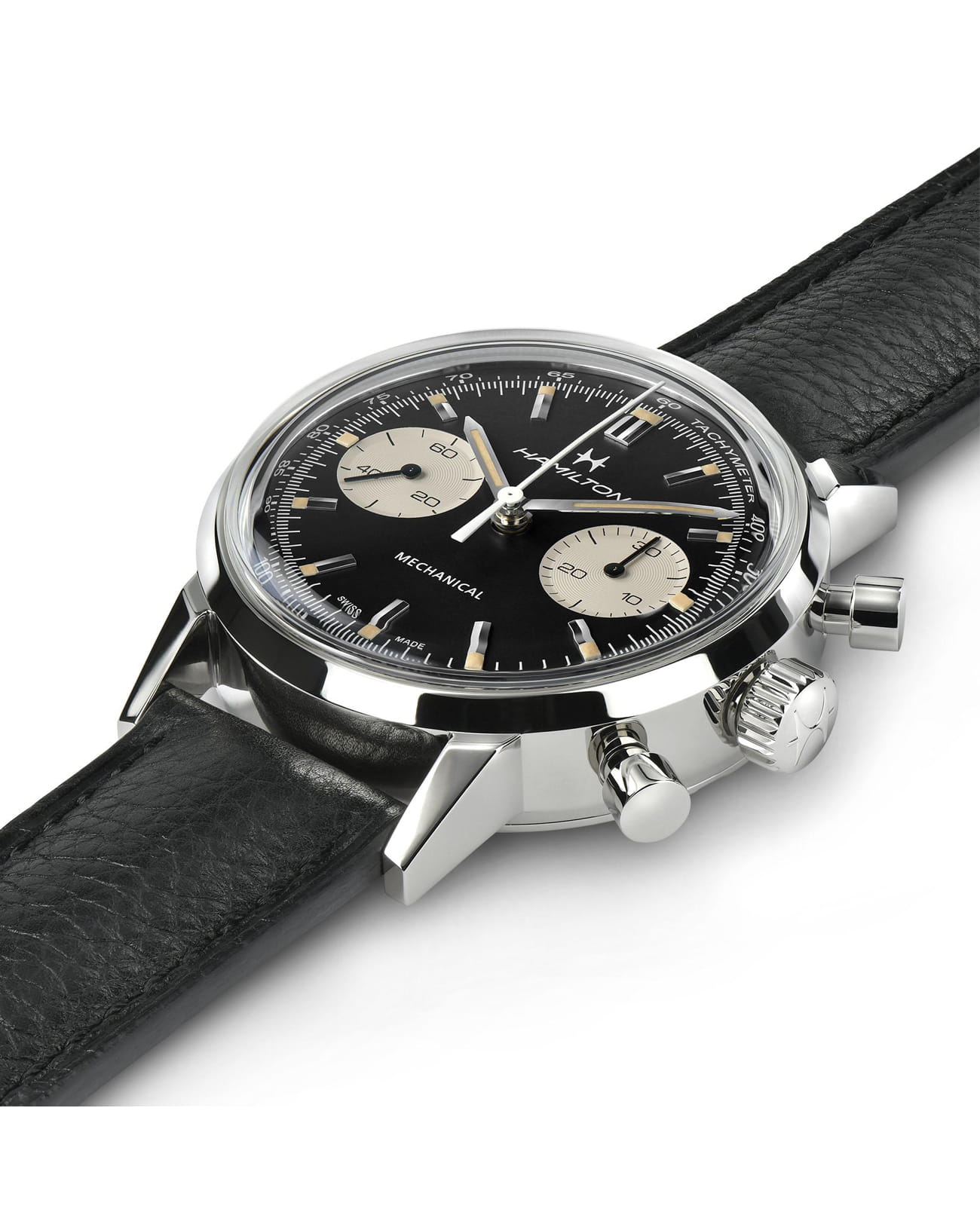 Hamilton Hamilton American Classic Intra-Matic Chronograph H H38429730 мужские часы черный циферблат на запястье