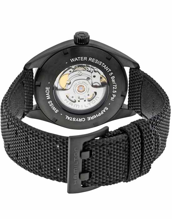 Hamilton H70695735 мужские часы застежка крупным планом