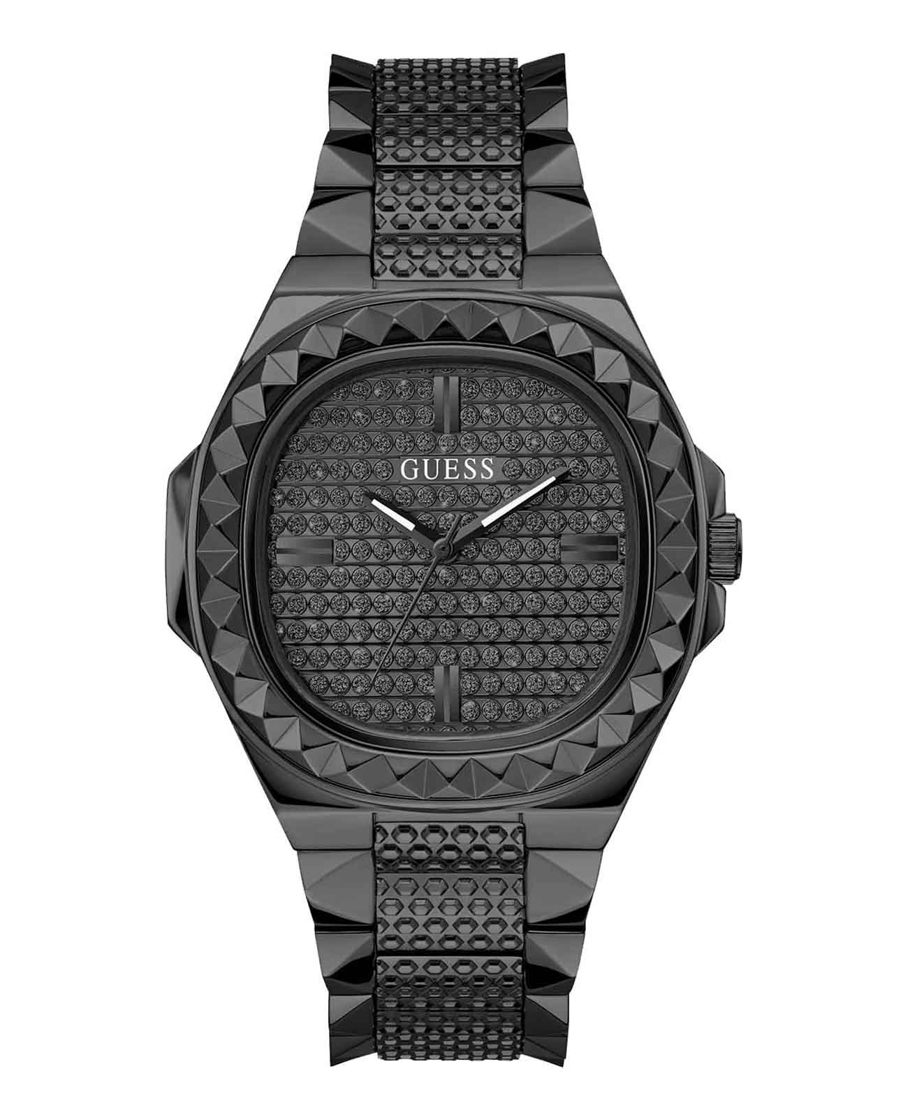 Guess Guess Trend GW0622G2  GW0622G2 кварцевые мужские часы черный циферблат, браслет нержавеющая сталь с ip-покрытием — вид спереди