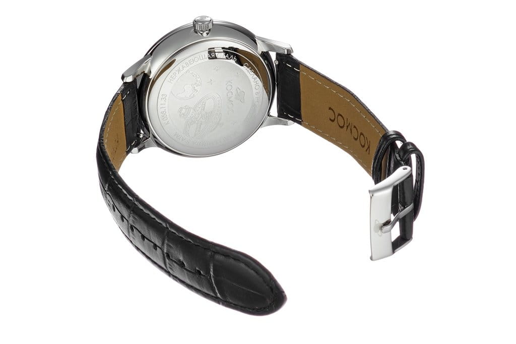 Космос Космос Сатурн K 067.11.30,  россия мужские часы на браслете кожаный боковой вид