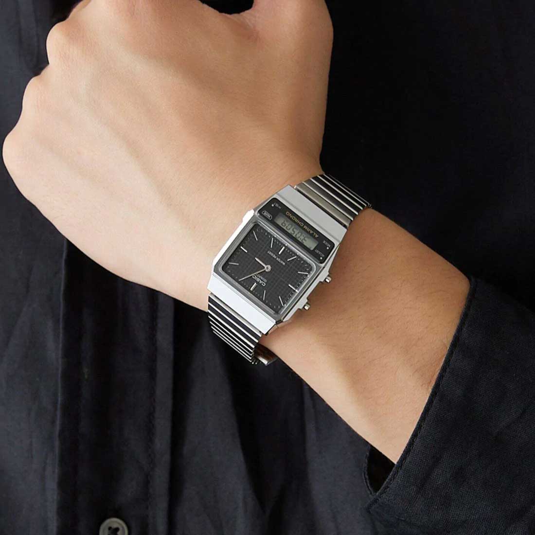 Casio Casio Vintage AQ-800E-1ADF (AQ-800E-1A) , наручные мужские часы фото под углом