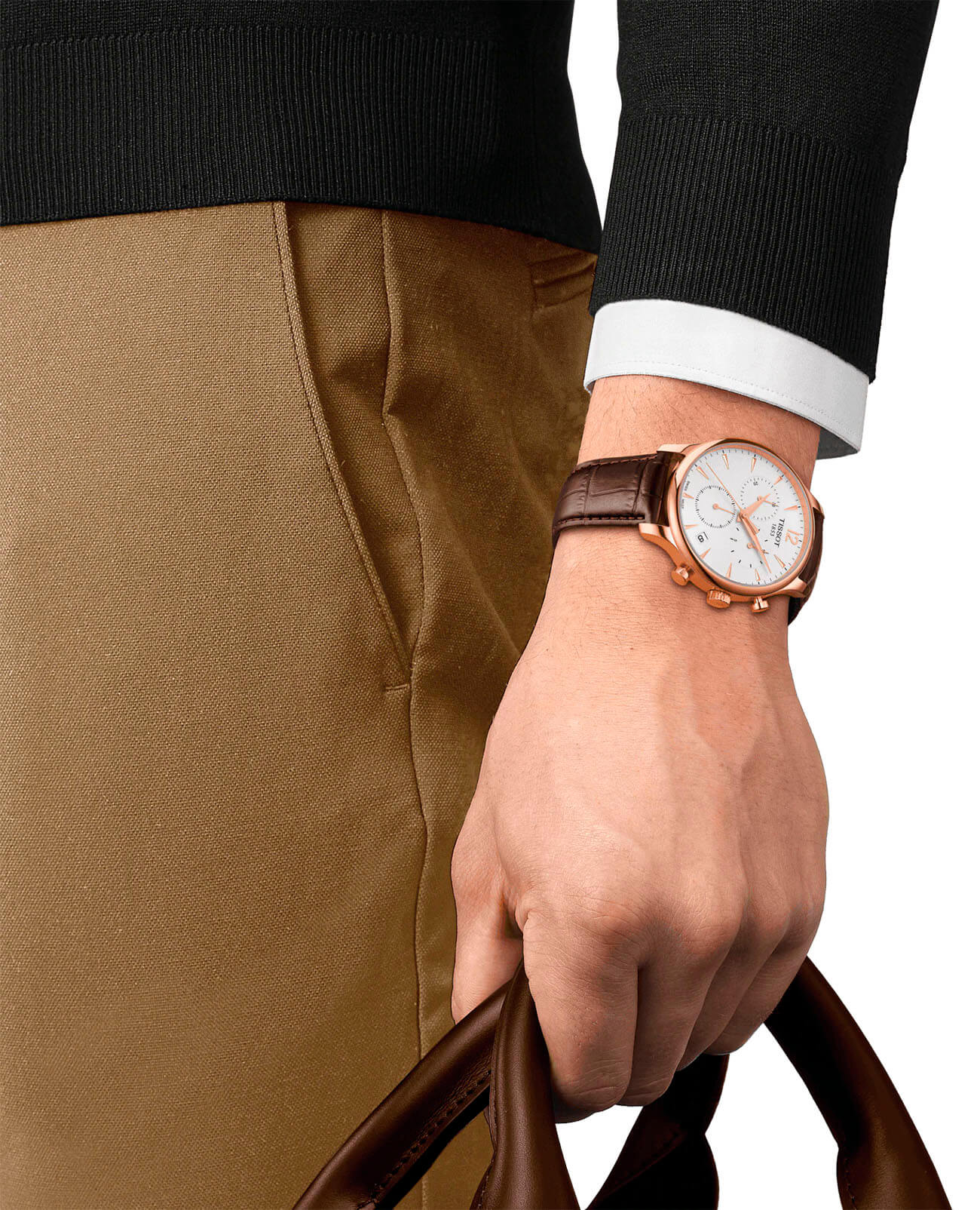 Tissot Tissot Tradition Chronograph T063.617.36.037.00 Tradition, наручные мужские часы фото под углом