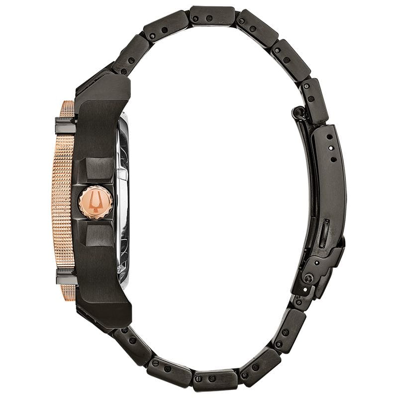 Bulova Bulova Precisionist 98D149,  сша мужские часы на браслете нержавеющая сталь с ip-покрытием боковой вид