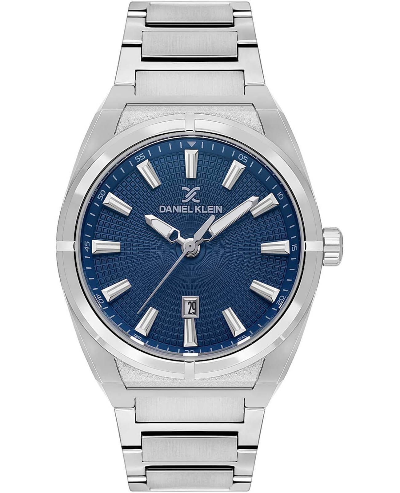 Daniel Klein Daniel Klein Exclusive DK.1.13749-2  DK.1.13749-2 кварцевые мужские часы синий циферблат, браслет нержавеющая сталь — вид спереди