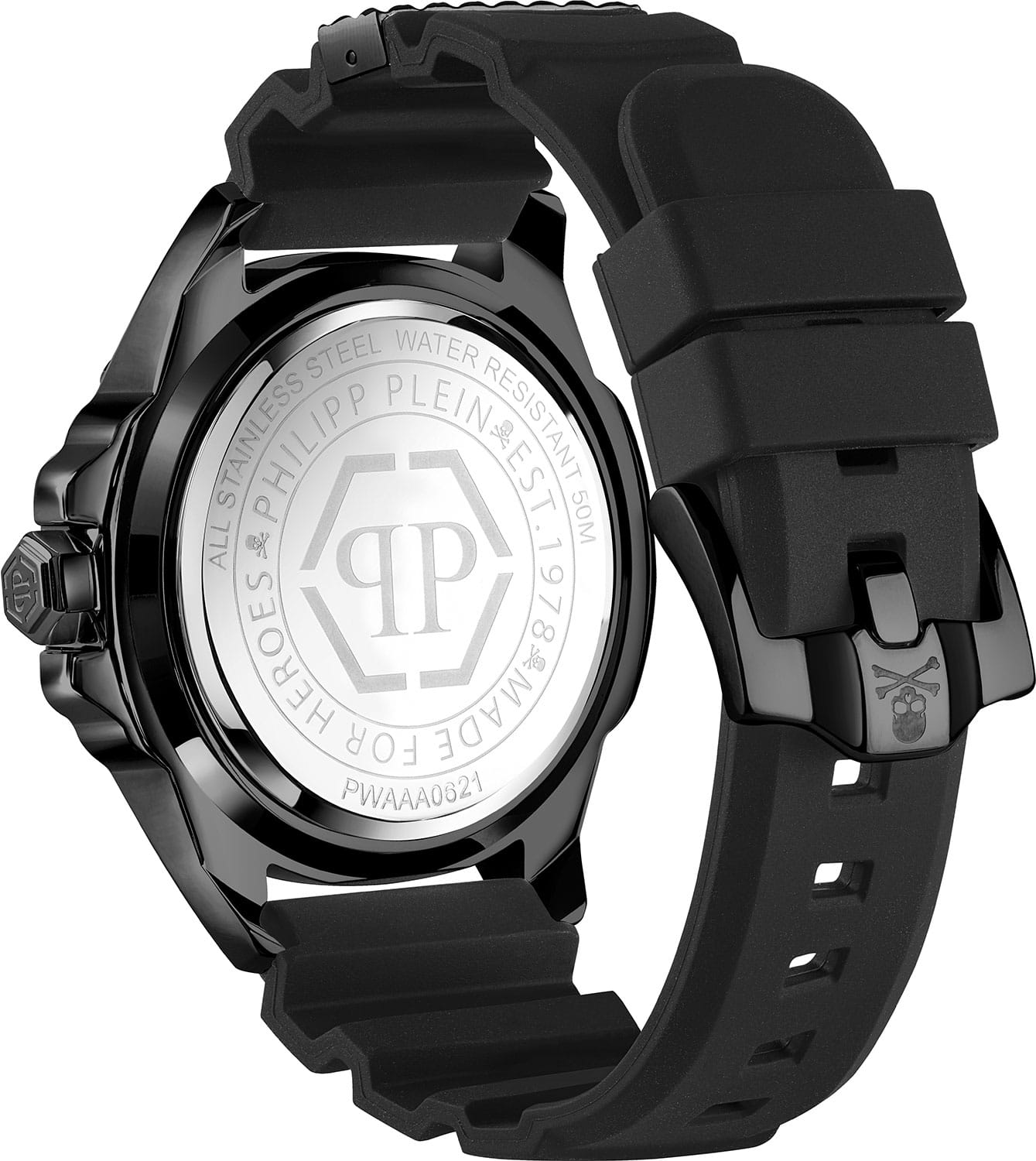 Philipp Plein Philipp Plein The Skull PWAAA0621, the skull германия мужские часы на браслете силикон боковой вид