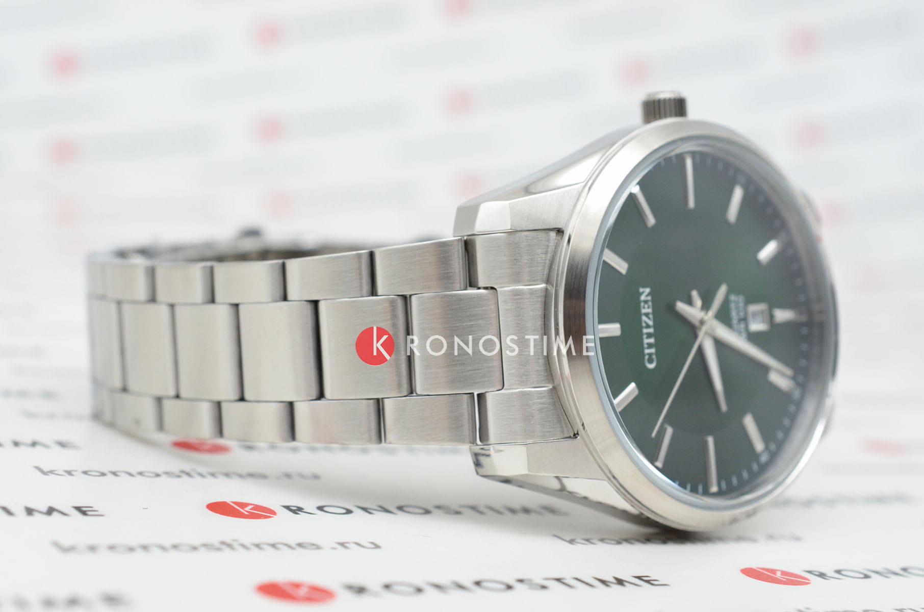 Citizen Citizen Basic BI1031-51Z мужские часы зеленый циферблат на запястье