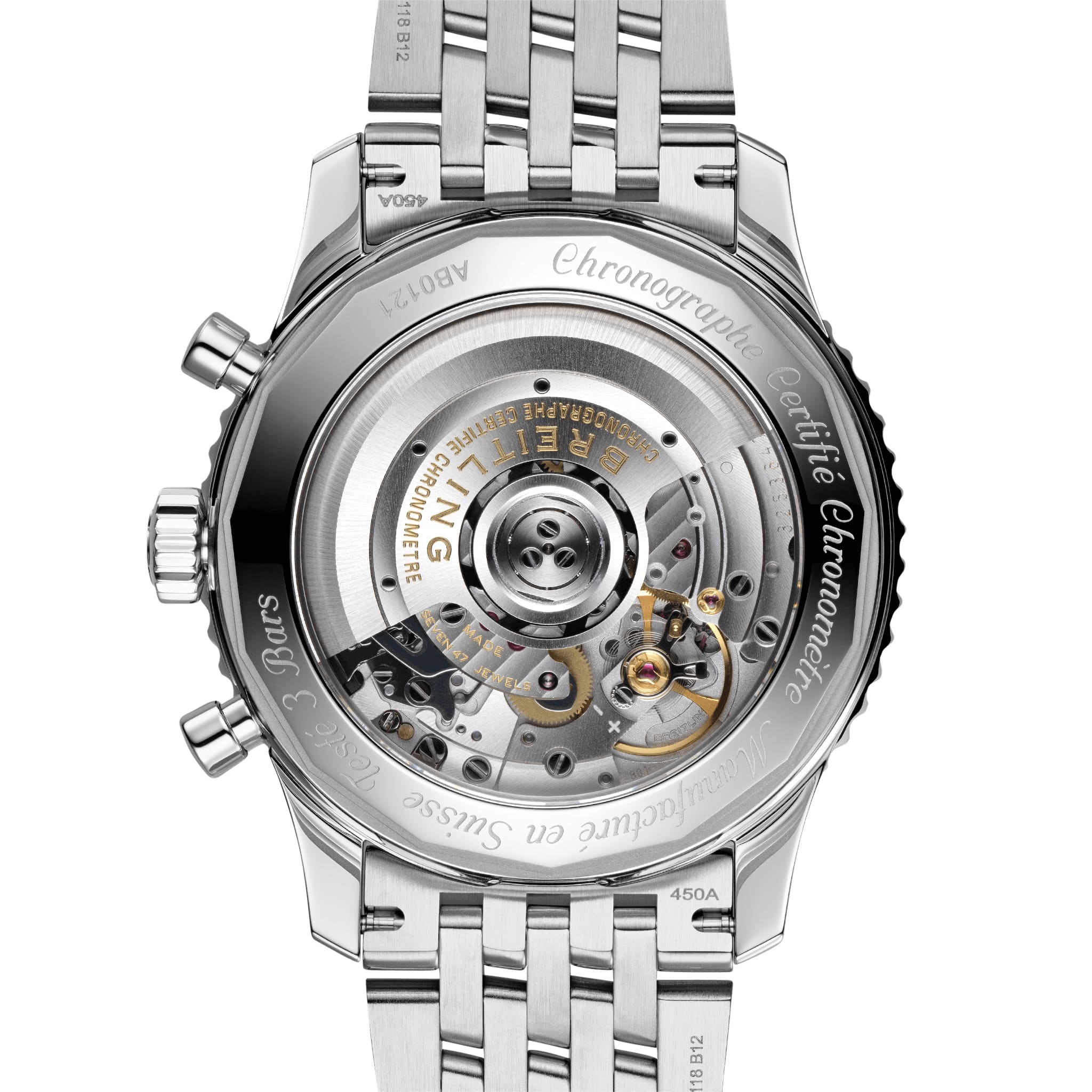 Оригинальные часы Breitling Breitling Navitimer B01 Chronograph 43 AB0121211B1A1 механические калибр механизма мануфактурный механизм breitling caliber b01 общий вид