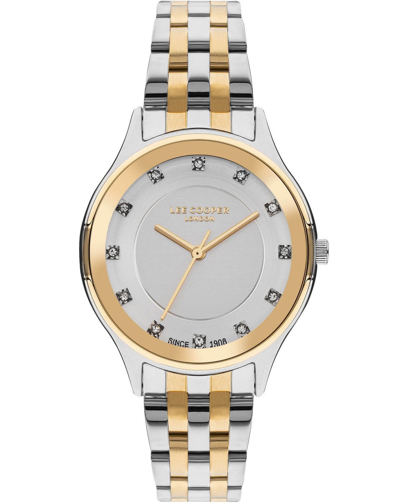 Lee Cooper Lee Cooper LC07867.230  LC07867.230 кварцевые женские часы серебристый циферблат, браслет нержавеющая сталь с ip-покрытием — вид спереди