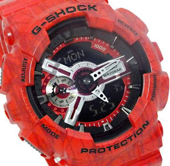 Casio Casio G-Shock GA-110SL-4A, g-shock япония мужские часы на браслете пластик боковой вид